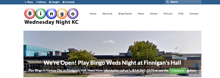 Developed Website for Bingo Non Profit Organization